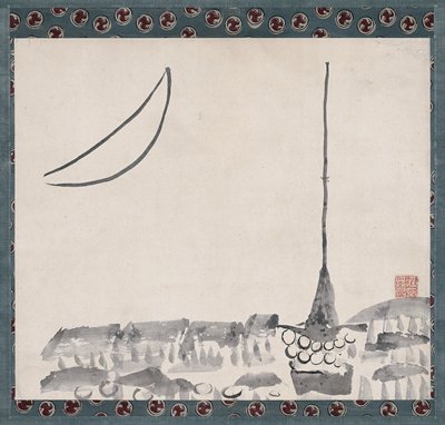 Gion Festival Float under Moon, Ike Taiga, 18th century