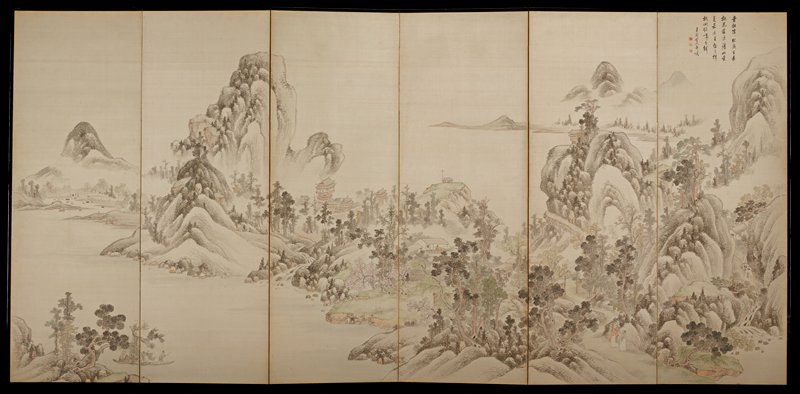 Spring Landscape [right of a pair of Spring and Autumn Landscapes], Urakami Shunkin, 1821