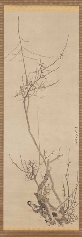 Bird on a Plum Tree, Nagasawa Rosetsu, 18th century