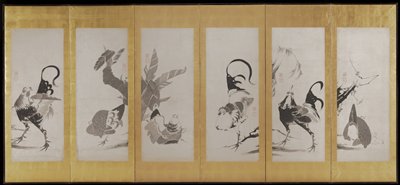 Roosters and Hens [right of a pair], Itō Jakuchū, 18th century