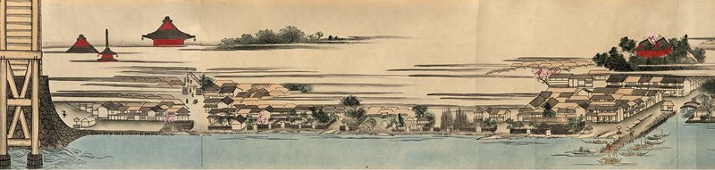 Both Banks of the Sumida River, Tsuruoka Rosui, 1781