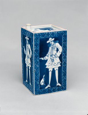 Dokumentasi “Sake Bottle with Dutchmen”; Imari ware, porcelain with underglaze cobalt blue. Minneapolis Institute of Art.