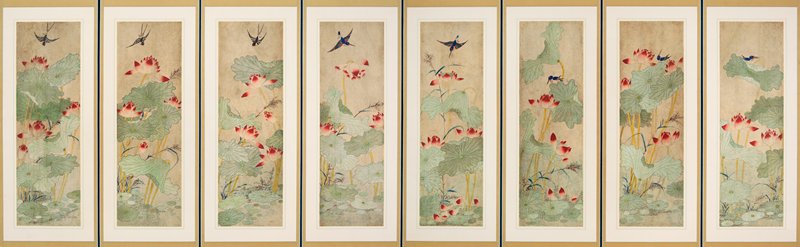 Lotus Flowers and Birds, late 19th century