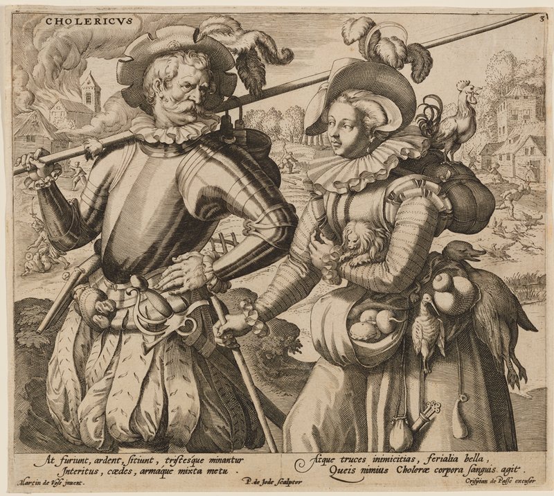 Choleric, Peter de Jode, 1590s