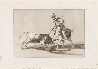 Dokumentasi “El Cid Campeador lanceado otro toro (El Cid Campeador Spearing Another Bull)”; Etching, burnished aquatint, drypoint and burin. Minneapolis Institute of Art.