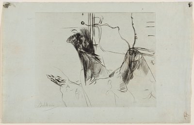 Dokumentasi “Paul-César Helleu, Asleep”; Drypoint, printed on blue antique laid paper. Minneapolis Institute of Art.