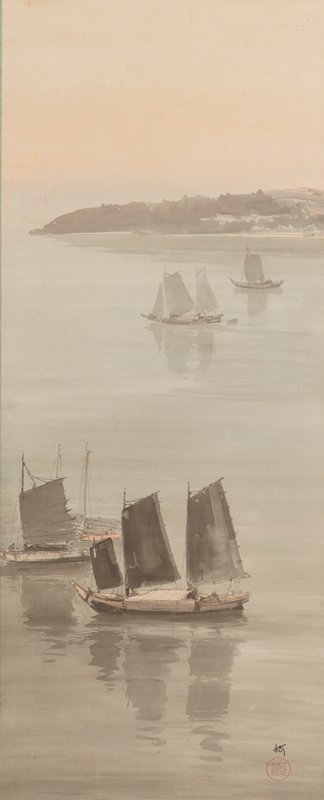 Sailboats on the Inland Sea, Yoshida Hiroshi, 1930s