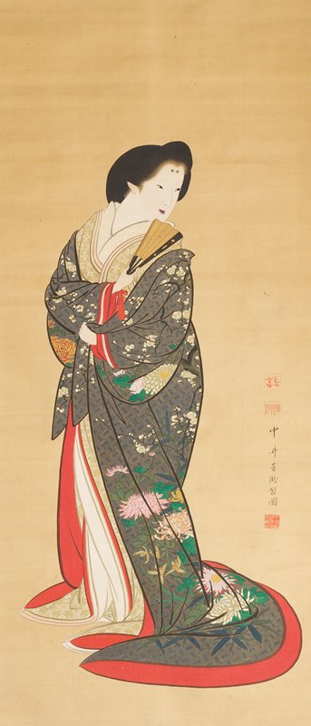 Standing Beauty, Utagawa Yoshitaki, late 19th century