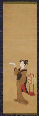 Beauty catching a spider, Katsukawa Shunshō, c. 1783