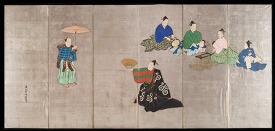 Dokumentasi “Scenes from Kyōgen Theater [left of a pair]”. Minneapolis Institute of Art.