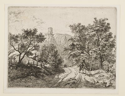 Dokumentasi “Ruins of a Castle on a Steep Hill (Die Burgruine auf dem schroffen Felsen)”; Etching on wove paper. Minneapolis Institute of Art.