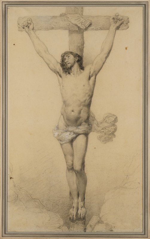 Crucifixion, Louis Gallait, mid 19th century