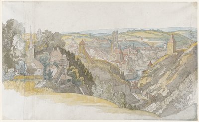 Dokumentasi “View of the Town of Fribourg”; Watercolor, graphite. Minneapolis Institute of Art.