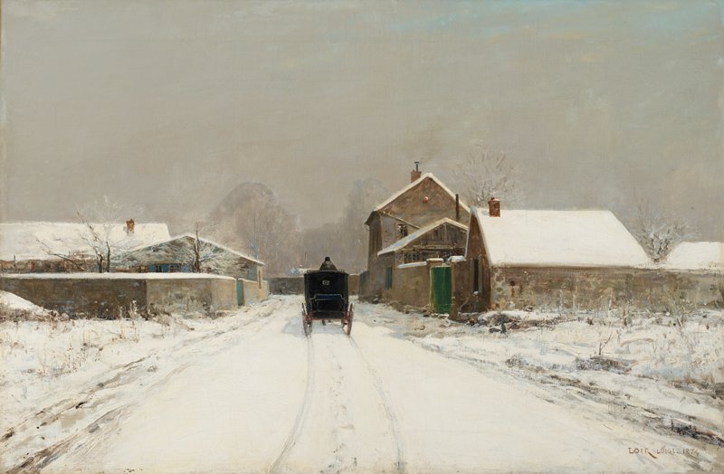 L'Avenue de Neuilly on a Winter Day, Luigi Loir, 1874