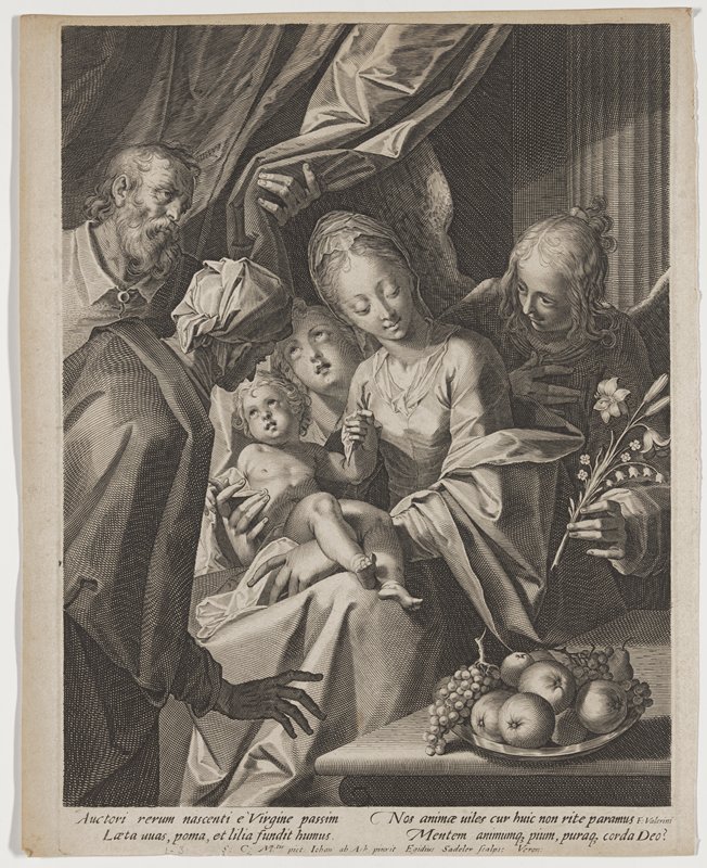 Virgin and Child with Lily and Fruit, Aegidius Sadeler II, 17th century