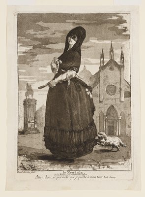 Dokumentasi “Le Zendale / Ou la Femme, qui revient de l'Eglise (The Shawl, or the Woman Returning from Church)”; Etching and aquatint on laid paper. Minneapolis Institute of Art.