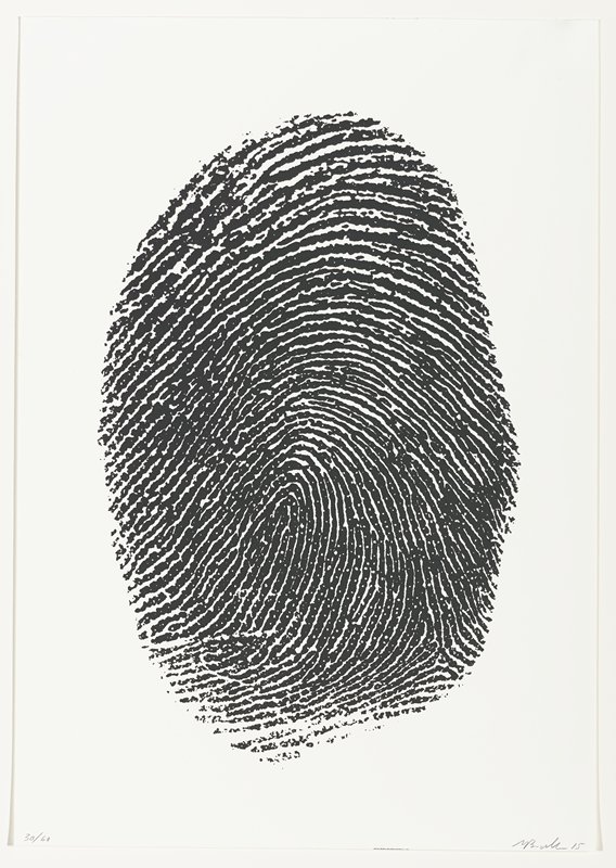 Impronte pollice sinistro, 1960, Mike Bidlo, 2015