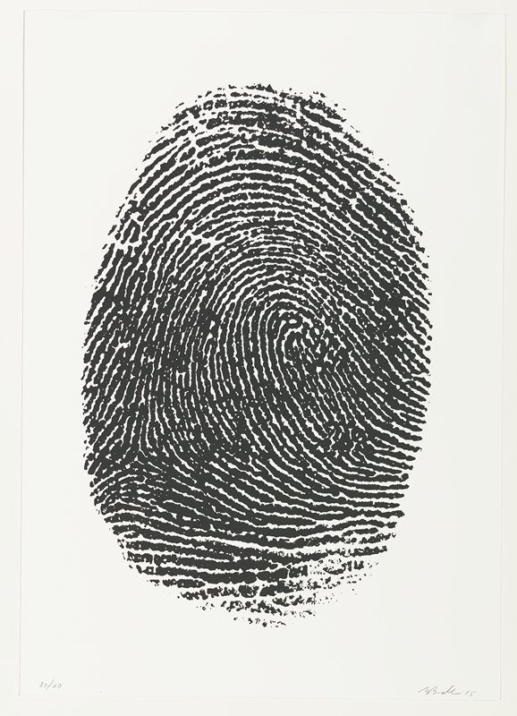 Impronte pollice destro, 1960, Mike Bidlo, 2015