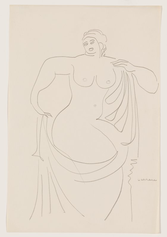 Nude with Drapery, Gaston Lachaise, 20th century