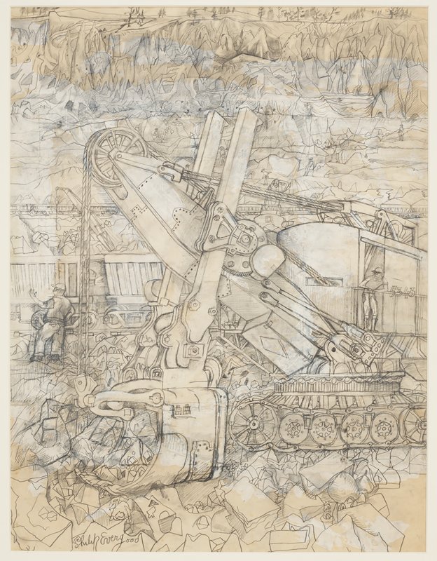 Men and Machines (Mesabi Mines), Philip Evergood, 1955