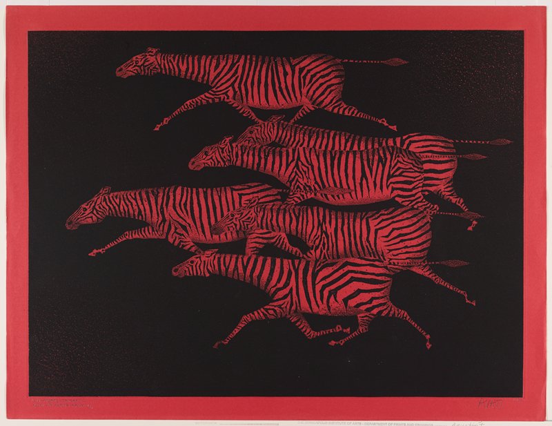 Six Running Zebras, Mario Avati, 1957