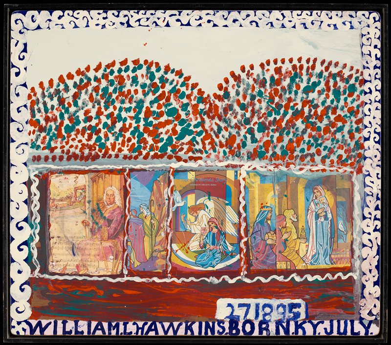 Nativity Collage, William Hawkins, 1989