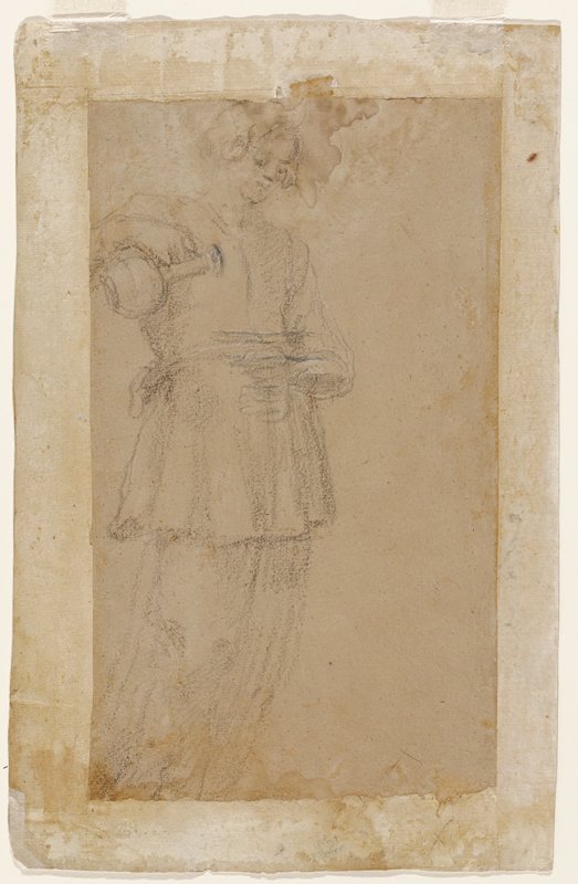 Serving Boy (recto), Jacopo da Empoli, 1623–26