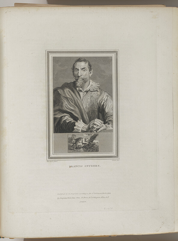 Portrait of Francis Snyders, After Anthony van Dyck, 1825