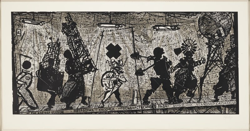 Eight Figures, William Kentridge; Printer: Artist Proof