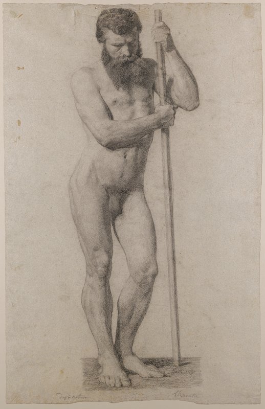 Standing Male Nude, Léon-Augustin Lhermitte, c. 1864