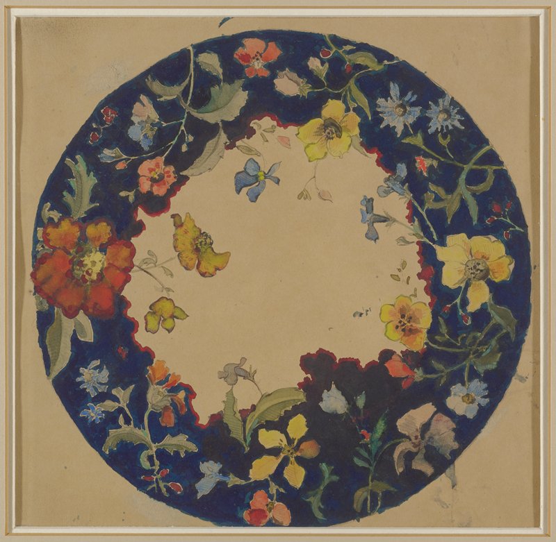 Design for a Plate, Albert Dammouse, mid– to late 1870s