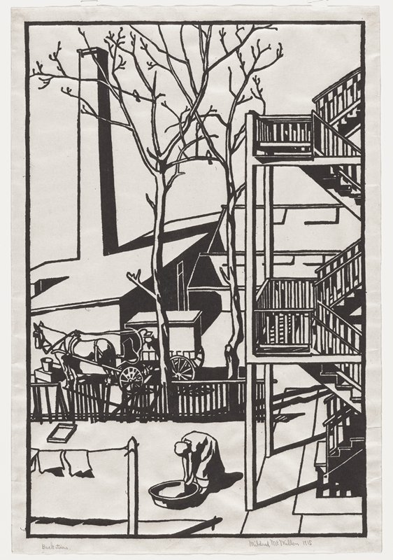 Back Stairs, Mildred McMillen, 1915