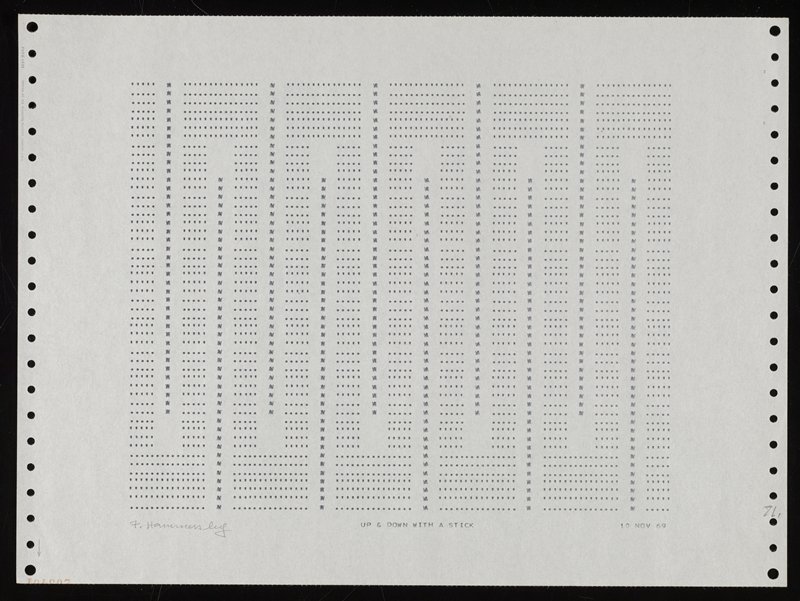 UP & DOWN WITH A STICK, #71, Frederick Hammersley, 1969