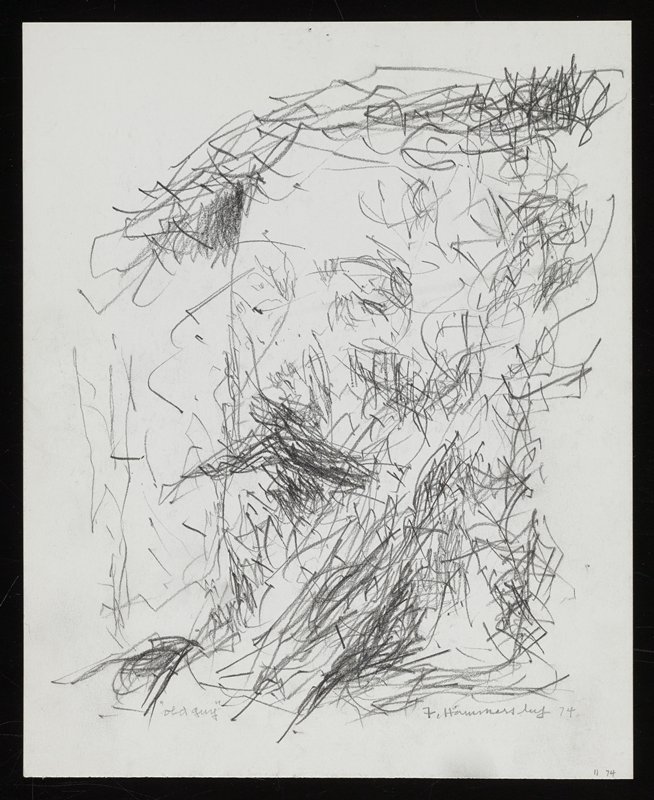 Old guy, Frederick Hammersley, 1974
