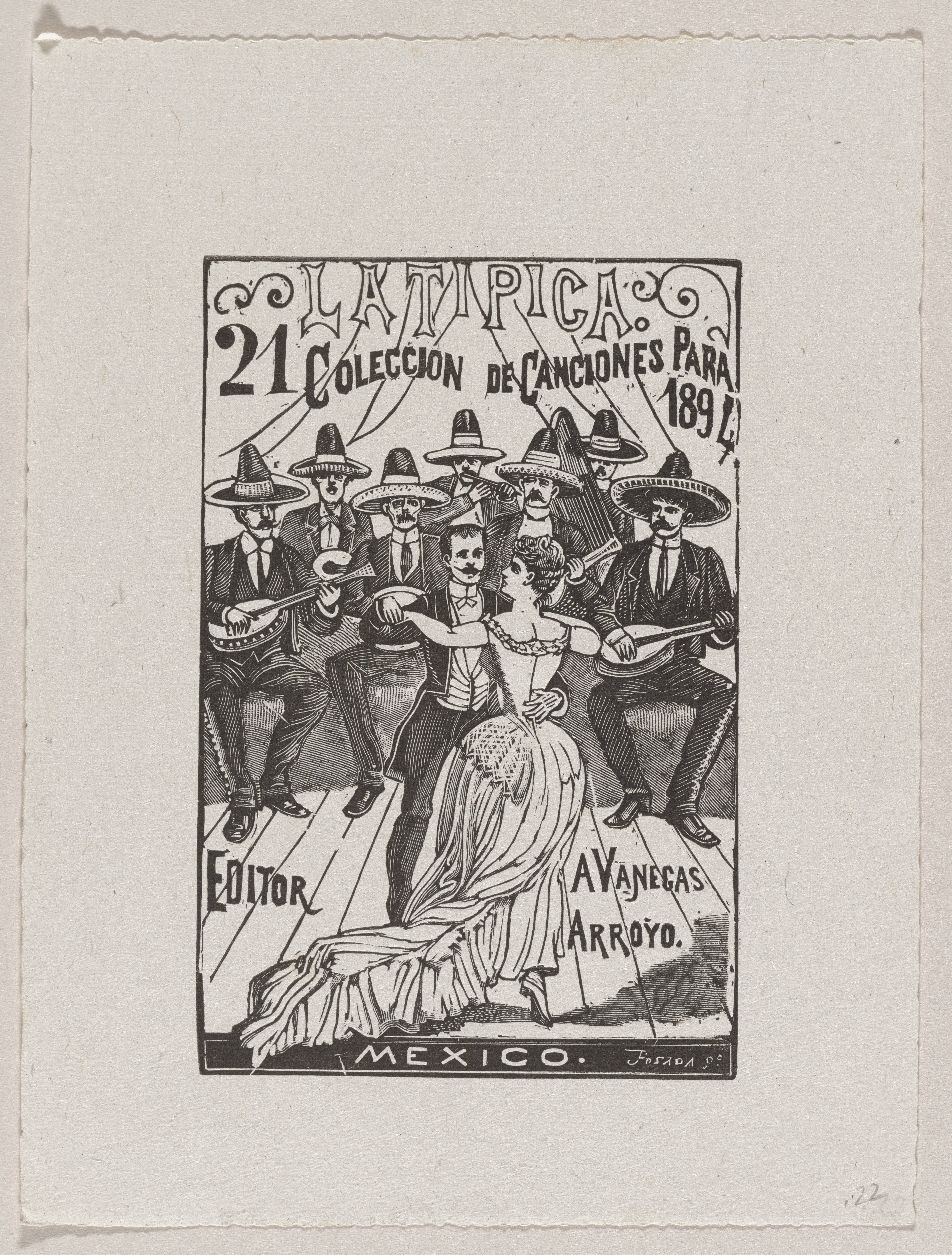 La Tipica (Dance Band), plate 22 from 25 Prints of Jose Guadalupe