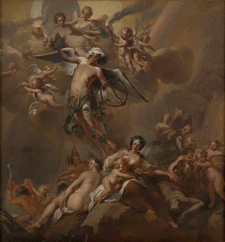 Allegory of the Seasons, Elements, and Time, Nicolaes Berchem, c. 1670