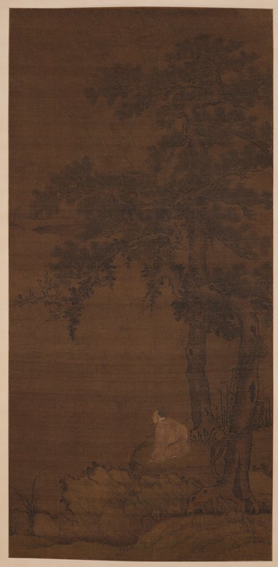 Scholar Beneath Pines on Riverbank, Zhao Mengfu (приписывается), начало XIV века