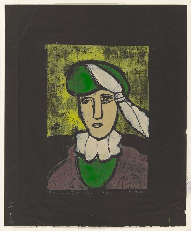 Girl in a Green Cap, Anne Ryan, c. 1947–48