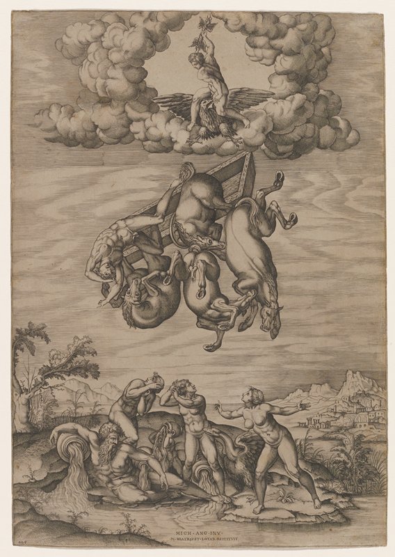 Fall of Phaeton, Nicolas Béatrizet, 1553