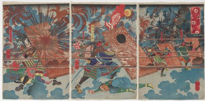 Dokumentasi “Picture of Masakiyo at Shinshū Castle During the Conquest of Korea”; Woodblock print (nishiki-e), ink and color on paper. Minneapolis Institute of Art.