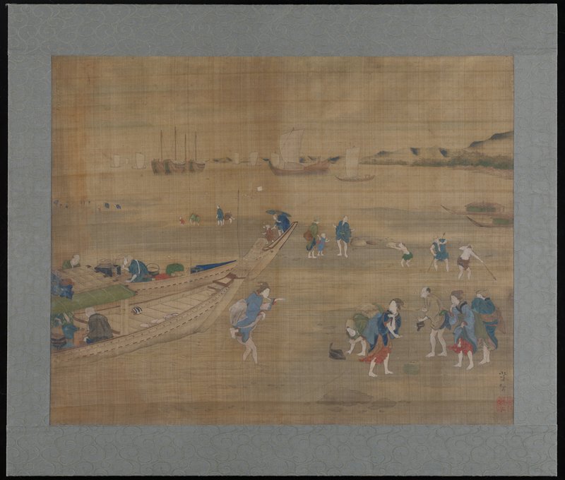 Susaki at Low Tide, Tsukioka Yoshitoshi, ca. 1866-67