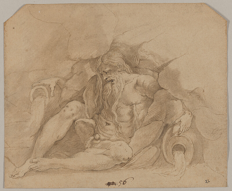 Allegory of Oceanus, Attributed to Pellegrino Tibaldi, c. 1550–55