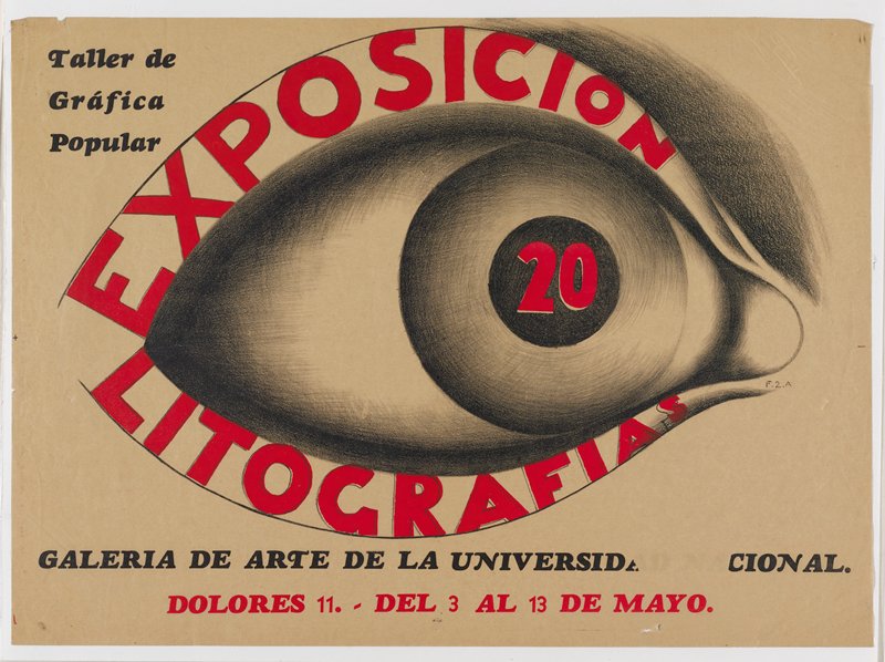 Taller de Gráfica Popular: Exposición 20 Litografias, Galeria de Arte de la Universidad Nacional, Francisco Dosamantes, 1939
