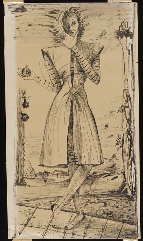 Self-portrait with Pomegranates, Costume Design, Sylvia Fein, 1943