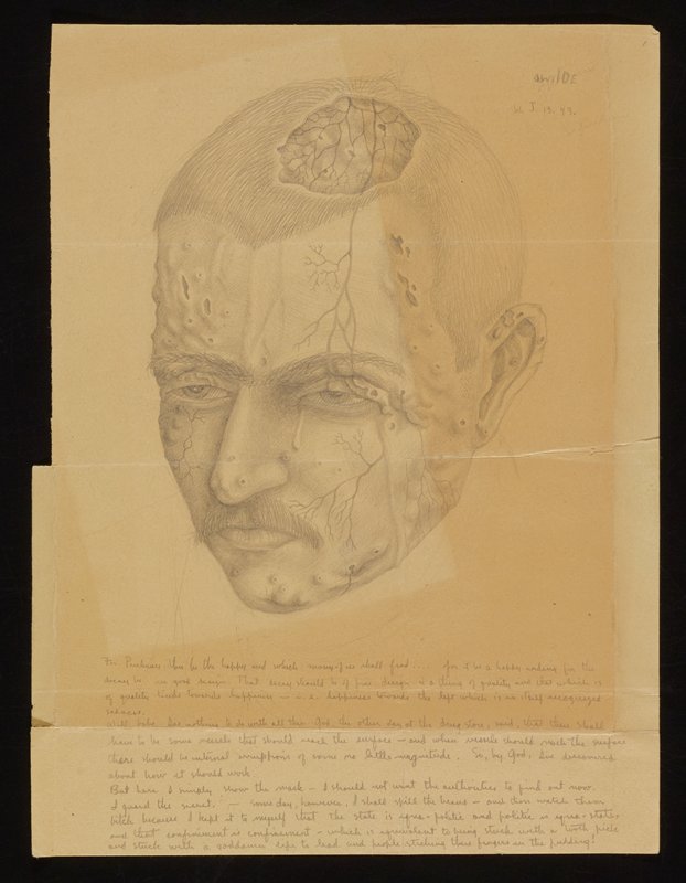 Untitled (Self-portrait during the war), John Wilde, 1943