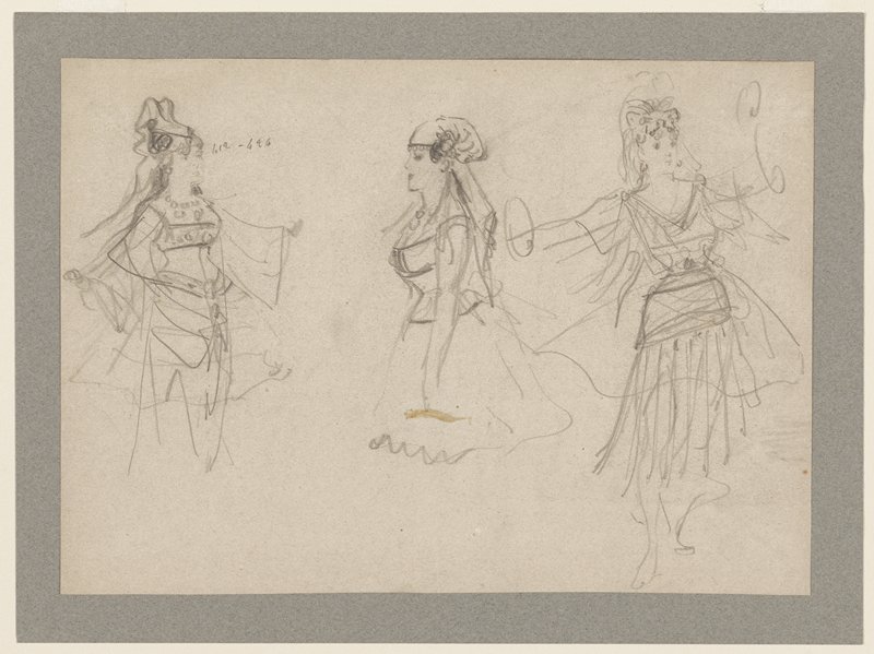 Study with Three Figures, Alfred Grévin, 19th century