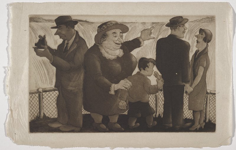 Tourists at Niagara Falls, Russell T. Limbach, c. 1932