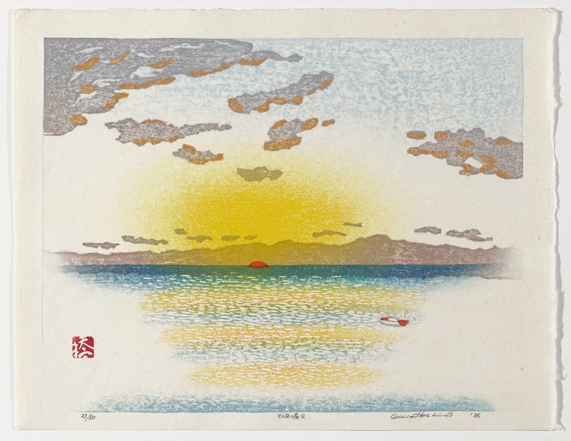 Setting Sun over Shiretaka, Hashimoto Okiie, 1986