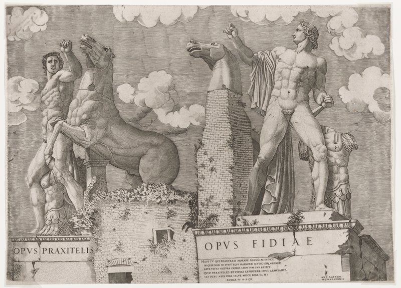 The Dioscuri of the Quirinale in Rome, Antonio Lafreri, 1546