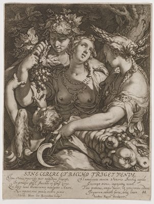 Dokumentasi “Without Bacchus and Ceres, Venus Freezes”; Engraving. Minneapolis Institute of Art.